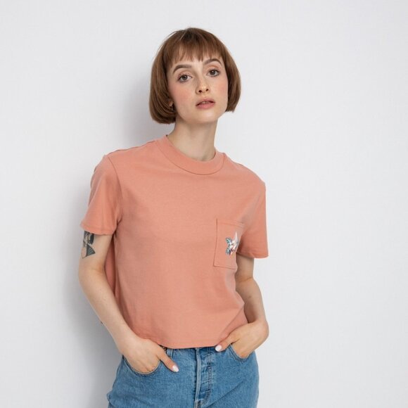 ๐ EUC๐ Volcom Pocket Dial T-shirt Crop Top Shirt retro organic cotton tee - Picture 4 of 11